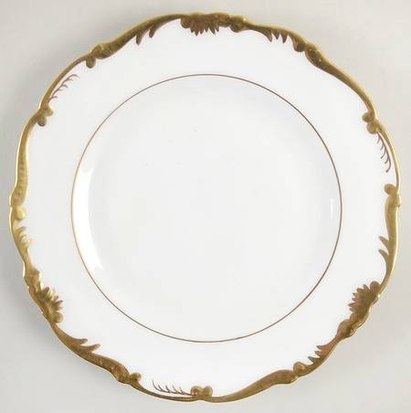 Admiral White and Gold Salad Plate