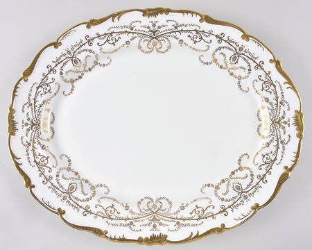 Anniversary White 17" Oval Serving Platter