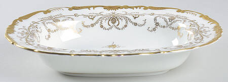 Anniversary White 9" Oval Vegetable Bowl by Coalport