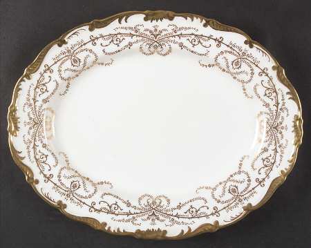 Anniversary White 12" Oval Serving Platter
