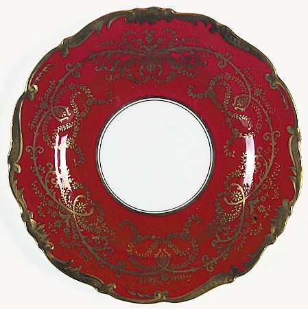 Anniversary Maroon Bread & Butter Plate