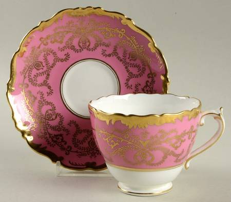 Anniversary Pink Footed Cup & Saucer Set