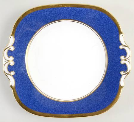 Athlone Blue Square Handled Cake Plate
