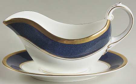 Athlone Blue Gravy Boat & Underplate