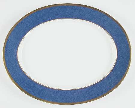 Athlone Blue 17" Oval Serving Platter