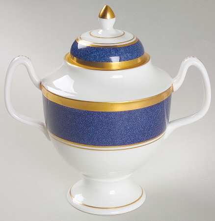 Athlone Blue Sugar Bowl & Lid