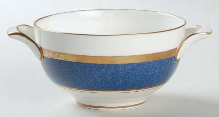 Athlone Blue Flat Cream Soup Bowl