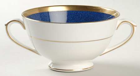 Athlone Blue Footed Cream Soup Bowl