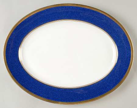 Athlone Blue 15" Oval Serving Platter