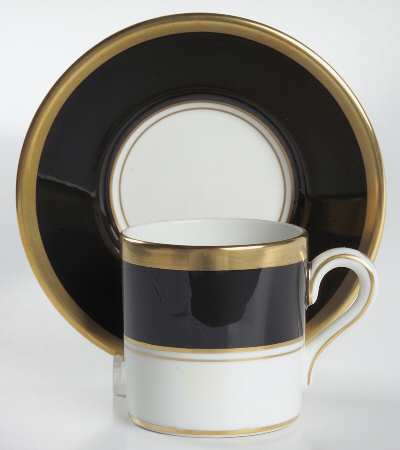 Athlone Brown Flat Demitasse Cup & Saucer Set