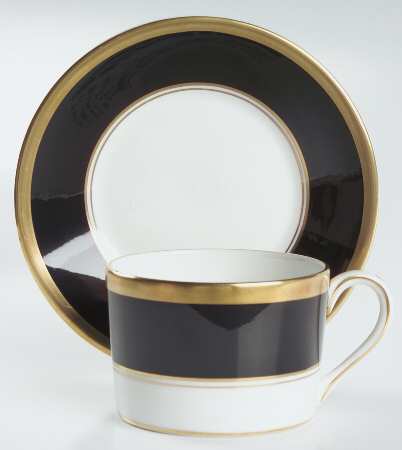 Athlone Brown Flat Cup & Saucer Set