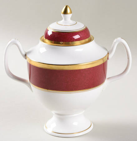 Athlone Marone (Ruby) Sugar Bowl & Lid
