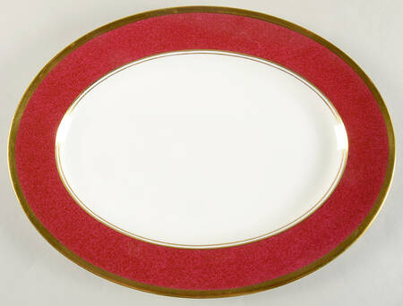 Athlone Marone (Ruby) 15" Oval Serving Platter by Coalport