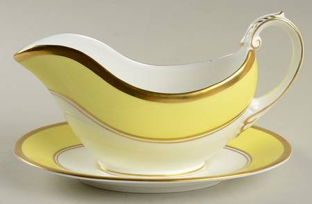 Athlone Yellow Gravy Boat & Underplate