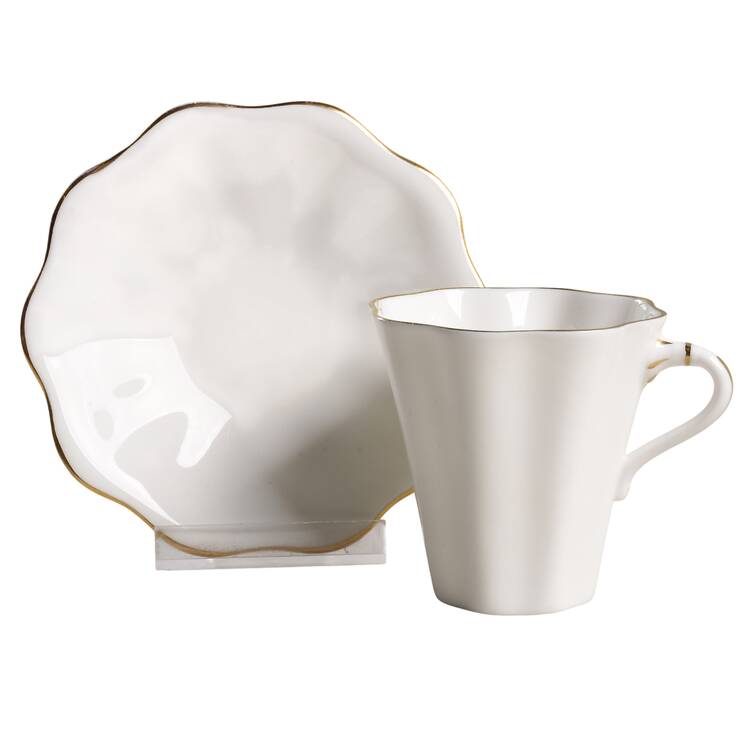 Aurora Flat Demitasse Cup & Saucer Set by Coalport