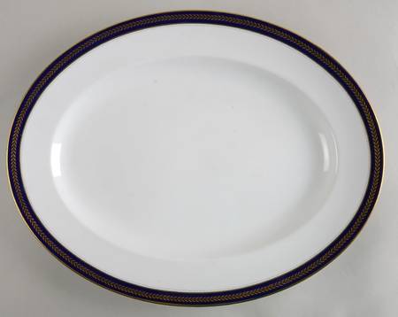 Blue Wheat 17" Oval Serving Platter