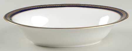 Blue Wheat 9" Oval Vegetable Bowl by Coalport