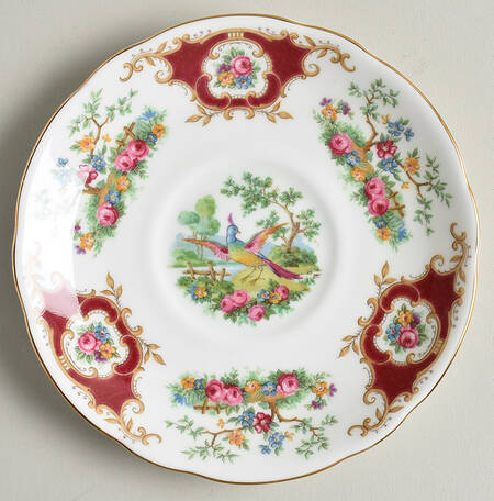 Broadway Marooon (Scalloped) Saucer for Footed Cup