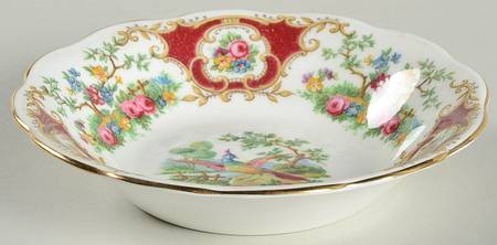 Broadway Marooon (Scalloped) Fruit/Dessert (Sauce) Bowl
