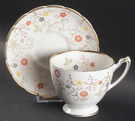 Brookdale  Footed Cup & Saucer Set