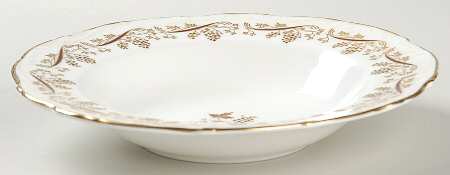 Burgundy Rim Soup Bowl by Coalport