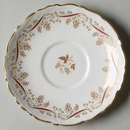 Burgundy Saucer for Cream Soup Bowl by Coalport