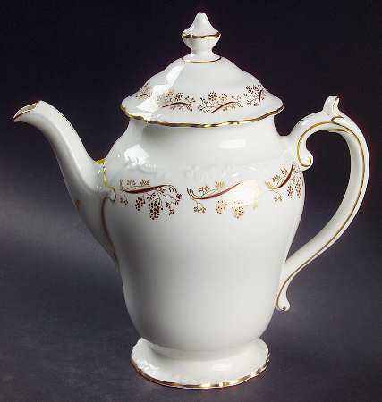 Burgundy Coffee Pot & Lid by Coalport
