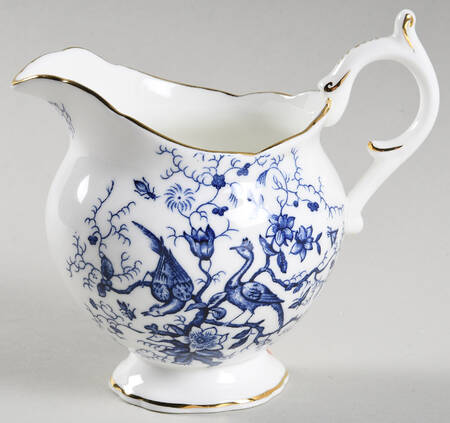 Cairo Blue On White (Not Raised, Gold) Creamer