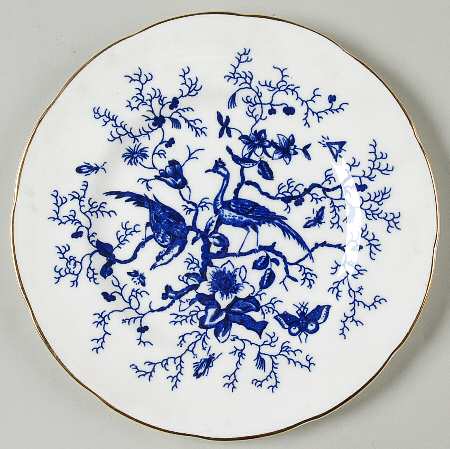 Cairo Blue On White (Not Raised, Gold) Bread & Butter Plate