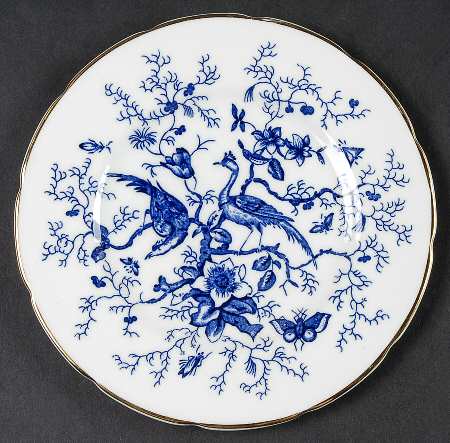Cairo Blue On White (Not Raised, Gold) Small Bread & Butter Plate