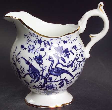 Cairo Blue On White (Not Raised, Gold) Mini Creamer