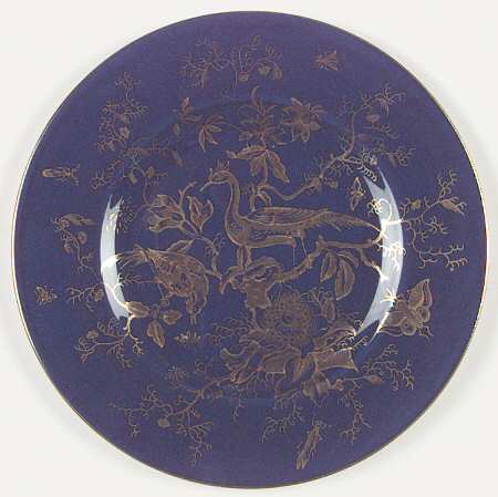 Cairo Gold On Cobalt (Smooth) Salad Plate