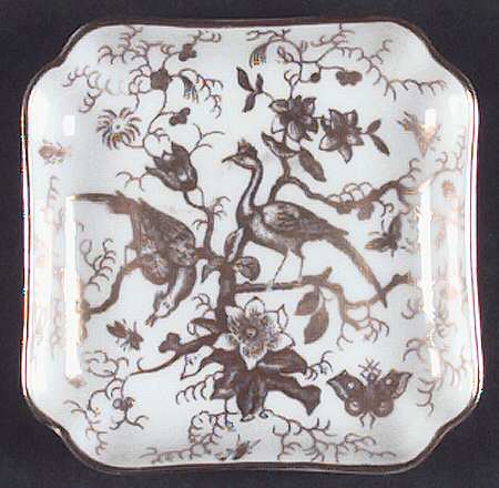 Cairo Gold On White (Embossed) Small Ashtray