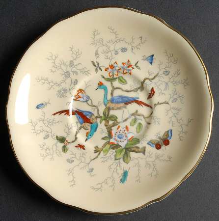 Cairo Multicolor On Ivory (Gold Trim) Saucer for Footed Cream Soup Bowl