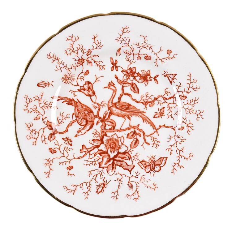 Cairo Rust On White (Not Raised, Gold) Bread & Butter Plate by Coalport