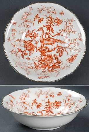 Cairo Rust On White (Not Raised, Gold) Coupe Cereal Bowl