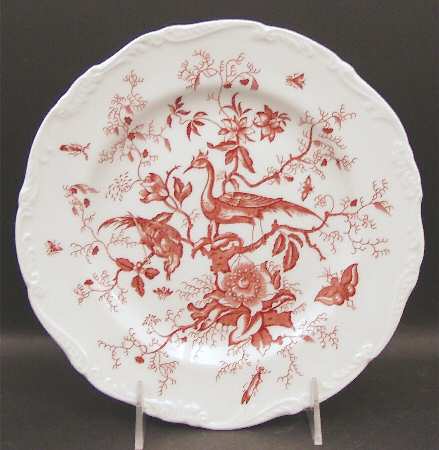 Cairo Rust On White (Raised Edge, No Trim) by Coalport