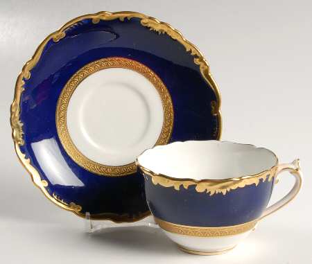 Cellini Footed Cup & Saucer Set by Coalport