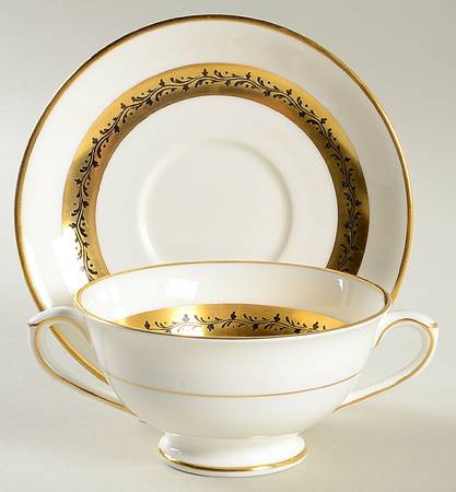 Citation Footed Cream Soup Bowl & Saucer Set by Coalport