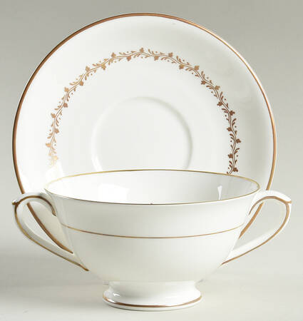 Coronet Footed Cream Soup Bowl & Saucer Set