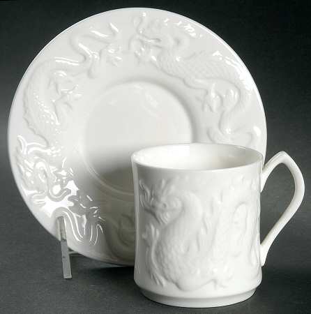 Dragon Flat Cup & Saucer Set by Coalport