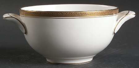 Elite Gold Flat Cream Soup Bowl