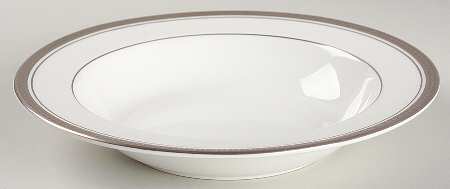 Elite Platinum Rim Soup Bowl