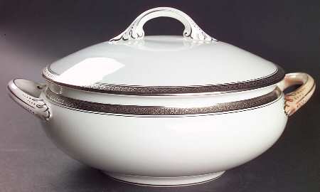 Elite Platinum Round Covered Vegetable by Coalport