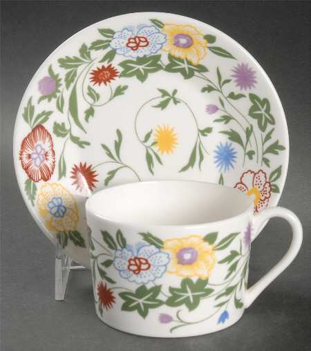 Flourish Flat Cup & Saucer Set by Coalport