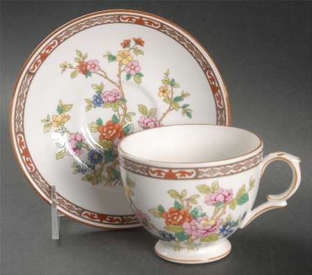Flower of Tibet Footed Cup & Saucer Set by Coalport