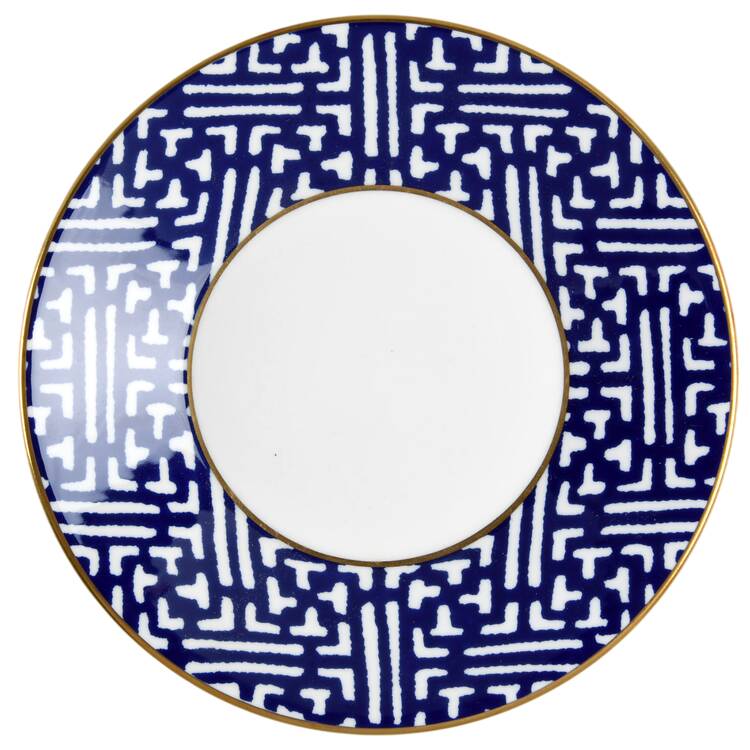 Fretwork Blue (Canton) Saucer