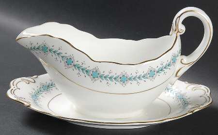 Geneva (Athens Shape) Gravy Boat with Attached Underplate