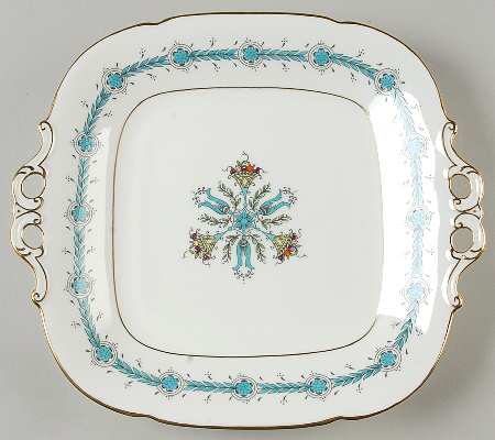 Geneva (Athens Shape) Square Handled Cake Plate