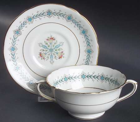 Geneva (Athens Shape) Footed Cream Soup Bowl by Coalport
